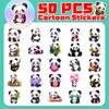 50 pegatinas de panda de dibujos animados tendencia creativa graffiti pegatinas de panda de dibujos animados niños animal lindo pegatinas DIY