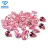 Venta al por mayor Calidad 5A Zircón Colorido en Forma de Gota, Zircón Rosa en Forma de Gota Superficie de Anillo de Piedra Suelta, Zircón Rosa en Forma de Pera