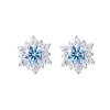 Brincos de Floco de Neve em Zircônia Cravejada de Diamantes em Prata de Lei 925 para Mulheres Simples Luz Luxo Exquisitos Elegantes Brincos Presente de Natal 9223A