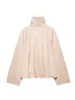 Popular chaqueta bomber de la marca Z en AliExpress, ropa de mujer transfronteriza, moda francesa, casual, estilo europeo y americano, blanco roto ZA
