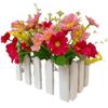 Cerca de Flores Simuladas Set de Plantas Verdes Flor Falsa Orquídea Saltarina Crisantemo Pequeña Flor Verde Rosa Diamante Decoración de Oficina Bonsái