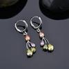 Aretes Alas de Pavo Real circonita grado AAA incrustada aretes moda aretes de alta calidad fabricantes de suministro transfronterizo