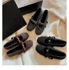 Zapatos Mary Jane peludos con aumento de altura y forro polar para otoño e invierno