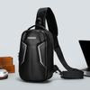 Bolso de Pecho Rígido Transfronterizo para Hombre, Bolso Cruzado Texturizado de Gran Capacidad, Bolsa Repelente al Agua para Ciclismo y Motocicleta, Bolso de Hombro de Negocios