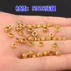 Plata de ley S925 chapada en oro flor de lis engranaje mini cuenta espaciadora pulsera tejida pulsera de cuerda collar accesorios hechos a mano diy
