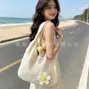 Bolsas Femininas de Palha Trançada Artesanais de Verão, Novas Bolsas de Ombro, Bolsas Tote de Grande Capacidade, Bolsas Transversais de Palha para Férias na Praia