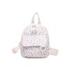 Mochila Pequena de Lona Floral para Mulheres 2025 Novo Estilo Coreano Fresco Tendência Veludo Cotelê Bolsa Casual Mini Mochila