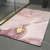 Tapete de Chão de Lama Diatomácea Macio Marmorizado, Tapete Absorvente, Tapete Antiderrapante para Banheiro, Tapete de Chão para Banheiro, Tapete de Banheiro de Secagem Rápida