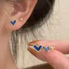 Pendientes de mariposa negra gótica con diamantes de imitación, diseño de planeta, para niña, estilo retro, con forma de corazón, a la moda, con tarjeta de tres piezas.