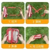 Taburete plegable rojo, bolso de mano, silla plegable para exteriores, picnic, camping, taburete grueso multifunción, taburete plegable para hacer cola