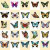 50 pegatinas de mariposas con diseño de dibujos animados de colores, mariposas, grafitis, cuadernos, monopatines y tazas de agua.