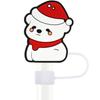 Tapón de pajita de goma suave para decoración de fiestas, personalizado, 10 mm, universal, para Navidad, 50 unidades