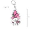 Periférico de Animación 2D Nuevo Transfronterizo Sanrio Hello Gato Lindo Kuromi Llavero Acrílico
