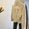 2026 Chaqueta Suéter Sencilla y Suave con Adorno de Encaje para Mujer, Nueva Chaqueta Suéter de Punto Dulce con Lazo Otoño e Invierno