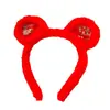 Diadema para el cabello para niños Popular en Internet 2025 Nueva Diadema roja linda de orejas de gato antideslizante para niñas de Año Nuevo