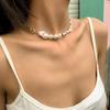 Criativo Nacional Oceano Estilo Imitação Pérola Clavícula Colar Simples Rice Bead Star Colar Feminino Europeu e Americano Jóias Transfronteiriças
