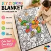 Manta para colorir DIY Manta graffiti divertida Manta de presente Manta para colorir pintada à mão