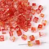 Cuentas de Cristal de 7mm Cubo Iridiscente Degradado Cuentas Pequeñas Cuentas Sueltas Hechas a Mano DIY Pulsera de Cuentas Accesorios de Joyería Materiales Venta al por Mayor