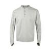 Eme Outono Nicho High-End Henley Botão Camiseta de Manga Comprida para Homens e Mulheres, Top Básico Simples e Relaxado