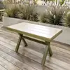 Mesas e Cadeiras de Exterior para Pátio, Jardim de Villa de Luxo ao Ar Livre, Varanda Aberta, Cadeiras de Rattan em Liga de Alumínio, Conjunto de Mesa de Madeira Plástica