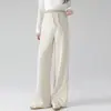 Roupa de maternidade para o outono, novas calças largas de corte solto, estilo coreano, versátil, casual, modeladoras, cintura com cordão, calças compridas de corte reto