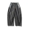 Pantalones Anchos Sueltos de Exterior Black Fleet para Primavera y Otoño con Parches de Cuadros, Resistentes al Agua, Transpirables, Puños Ajustables, Pantalones Funcionales