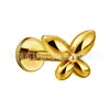 Clavo para Hélice de Hueso de Oreja Pequeña con Forma de Mariposa de Titanio Grado de Implante F136 Cuerpo de Aleación de Titanio G23 Joyería para Piercing en Labio Clavo para Hélice de Hueso de Oreja