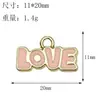 Accesorios de Aleación para Joyería DIY Rosa Día de San Valentín Corazón Corazón de Melocotón con Forma de Collar Pendientes Pulsera Llavero Colgante