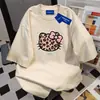 Camiseta de algodão puro peso pesado, nicho divertido de desenho animado, manga curta para homens e mulheres, verão, caimento solto, marca da moda, best-seller, caimento justo, top para casal