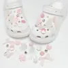Nuevas flores doradas rosadas y plateadas para zuecos de lujo, accesorios de moda DIY de alta gama, decoraciones de hebillas de zapato desmontables