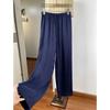Calça Feminina de Seda Amoníaco de Cobre Perna Larga Estreita Verão Fina Caída Cordão Calça Reta com Cintura de Tiras Calça Casual Calça Longa