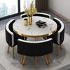 Mesa de Negociação e Conjunto de Cadeiras para Recepção de Luxo Leve Mesa Redonda Pequena de Celebridade da Internet Mesa de Conferência de Escritório Mesa e Cadeiras para Reunião de Loja e Jantar de Convidados