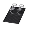 Alfombrilla de Silicona para Cafetera, Alfombrilla Cuadrada para Barra, Bandeja Escurridora de Mesa de Comedor Dos en Uno, Alfombrilla Impermeable para Secado, Alfombrilla Antideslizante con Aislamiento Térmico