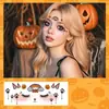Pegatinas de Tatuajes de Color para Halloween Transfronterizos Divertidas Pegatinas de Cara de Dibujos Animados para Fiesta Nuevo Maquillaje Temporal Pegatinas de Terror Impermeables