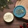 Nuevos sellos de lacre de la serie navideña con diseños de muñeco de nieve, Papá Noel y renos, hechos de latón para decoración de diarios