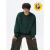 Nueva Colección Otoño/Invierno 2026: Sudadera con Cuello Redondo Estilo Étnico Desgastada, Lavada a la Arena, Bordada Pesadamente, Chaqueta Pulóver de Moda con Acabado de Alta Gama