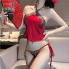 Gato Guloso Leite Roupa Íntima Sexy Hanfu Antigo Faixa de Barriga Pijama Renda Vermelho Faixa de Barriga Bordado Palaciano Conjunto Sexy B19