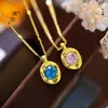 Collar de frijol de oro con circón irregular del mismo estilo de la Tienda de Oro Puzo, cadena para la clavícula simple de alta gama estilo francés, un regalo para una novia