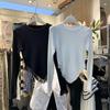 Suéter de Tricô com Franjas Irregulares para Mulheres, Novo Estilo Outono 2025, Ajuste Slim, Elegante, Moda Nicho, Blusa Estudantil de Manga Comprida, Tendência