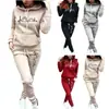 Moda Feminina Europeia e Americana Mais Vendida Outono e Inverno Novo Conjunto Esportivo de Lã com Estampa de Patas de Urso para Mulheres, Estilo Casual Japonês e Coreano