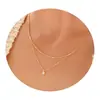 Collar de Diamantes con Colgante Elegante en Forma de Hoja Transfronterizo para Uso Diario Cadena para Clavícula Joyería Nueva para Mujer Venta al por Mayor