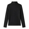 Camiseta base de cachemira de cuello medio para otoño e invierno para mujer, ligera y suave, agradable para la piel, suéter de punto minimalista
