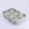 Bandeja de Hielo de Silicona con 6 Bolas de Hielo Redondas, 4 Moldes Redondos para Cubitos de Hielo Caseros DIY, 8 Bolas Redondas para Bolas de Hielo Individuales Caseras