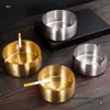 Cenicero de Acero Inoxidable Personalizado Grabado Anticaída y a Prueba de Viento Billar Habitación de Huéspedes Hotel Bar Moda Comercial Flor de Seda No