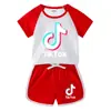 Traje de ropa para niños 2023 verano nuevo TikTok súper popular camiseta de manga corta pantalones cortos casual deportivo traje de dos piezas moda