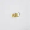 Aparelho de Dente Dourado Vazado Esquerda e Direita com Zircônia para Homens, Conjunto Atacado Popular de Aparelhos Dentários Personalizados
