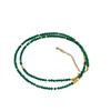 Collar de Cuentas de Arroz de Cristal Verde Abuela para Mujer, Versátil, de Alta Gama, Nicho, con Cuentas, para Clavícula, Joyería de Nuevo Estilo Chino