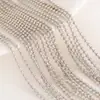 Acessórios para joias DIY corrente de miçangas 1,5/2/2,4mm corrente de metal franja step shake material decorativo com miçangas 100 jardas