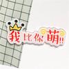 Patches Acrílicos Atacado com Texto Fofo, Broches de Desenho Animado Femininos, Patches Criativos para Scooters Elétricas, Personalizáveis com Seu Próprio Design