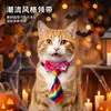 Coleira de Halloween para animais de estimação com gravata borboleta, estampas de abóbora, fantasma e caveira, coleira decorativa para gato e cachorro atacado